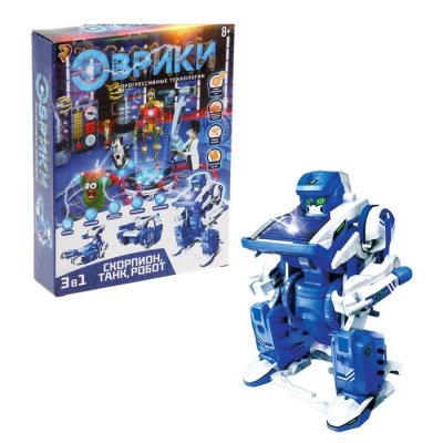 Конструктор Робот, 3 в 1, работает от солнечной батареи