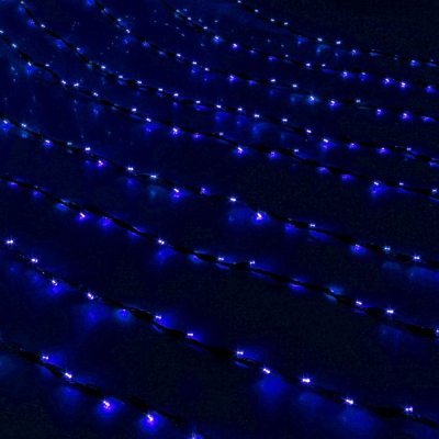 Гирлянда "Дождь" улич. Ш:2 м, В:3 м, Н.Т. LED-800-220V, контр. 8 р, СИНИЙ 