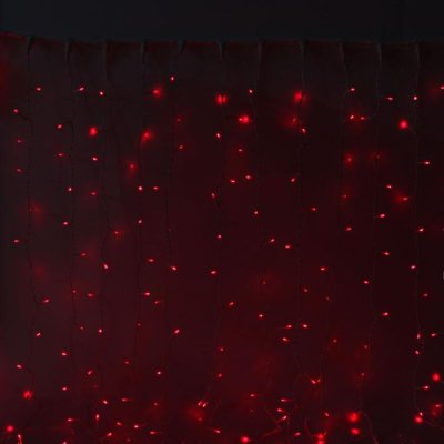 Гирлянда "Занавес" улич. УМС, Ш:2 м, В:3 м, Н.Т. 2W LED-760-220V, БЕЗ контр. фикс КРАСНЫ 