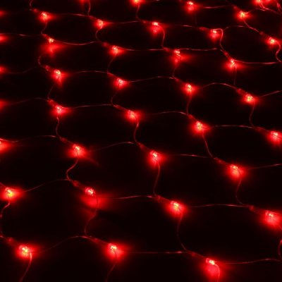 Гирлянда "Сетка" Ш:1 м, В:0,9 м, Н.С. LED-120-220V, контр. 8 р, КРАСНЫЙ 
