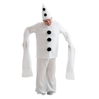 Карнавальный костюм "Пьеро", шляпа, кофта, рост 170 см   