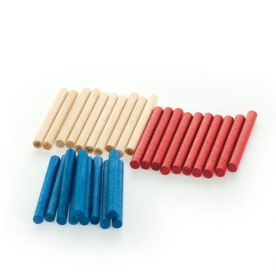 Счетный набор из дерева (в комплекте брусок для счетных палочек) 9664 галерея 1