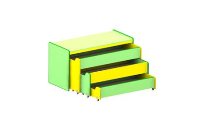 Кровать 3-х ярусная выкатная