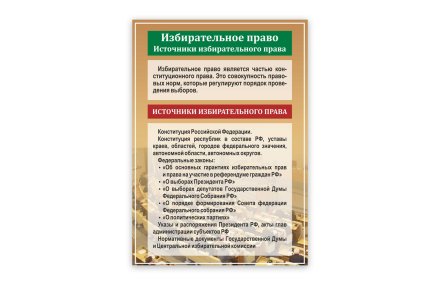 Стенд "Избирательное право"