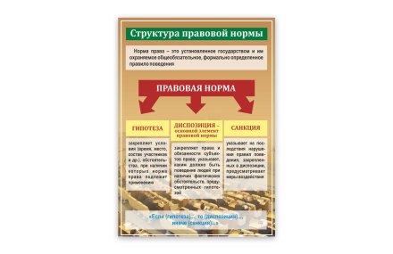 Стенд "Структура правовой нормы"