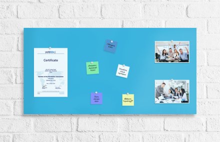 Базовая магнитная панель 100х50 голубая