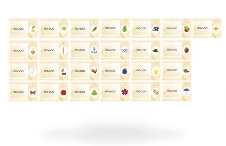 Комплект табличек для шкафчиков