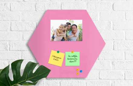 Магнитная панель "Сота" 40х40 см нежно-розовая