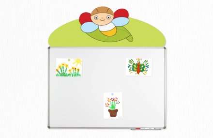 Декорация для магнитной доски 120х90см "Жук на листке"