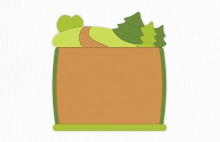 Пробковая доска "Лес" 118х116 см