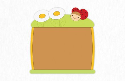 Пробковая доска "Божья коровка" 118х116 см