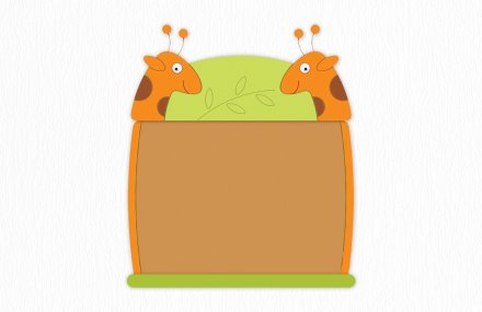 Пробковая доска "Жирафы" 118х116 см