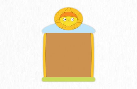 Пробковая доска "Веселое Солнышко" 78х109 см