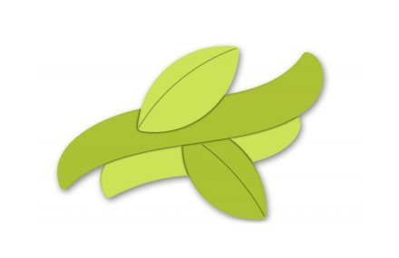 Декорация "Ветка с листьями" 54х38 см