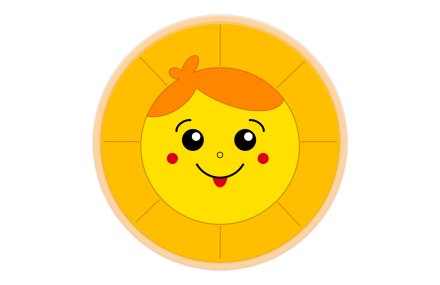 Декорация "Большое солнце" 78х78 см