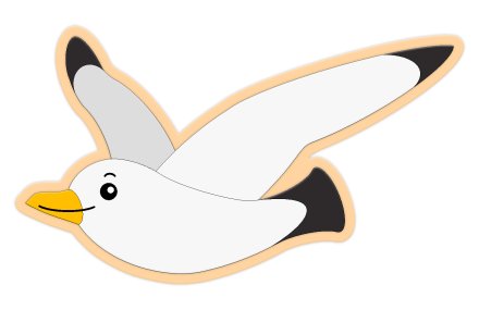 Декорация "Чайка Ричард" 52х30 см