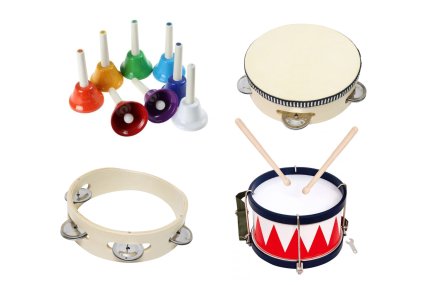 Комплект детских музыкальных инструментов №1. Для младших и средних групп.