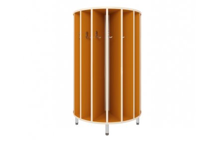 Шкаф для полотениц напольный 10 местный круглый