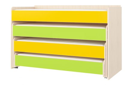 Четырехъярусная кровать для детского сада трансформер