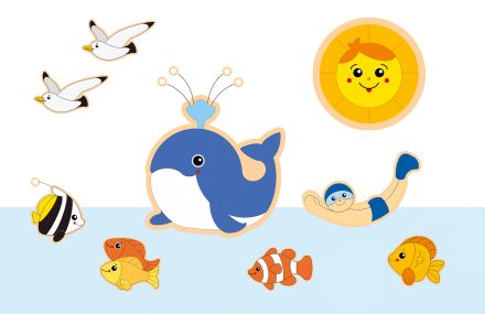 Комплект декораций "На море"