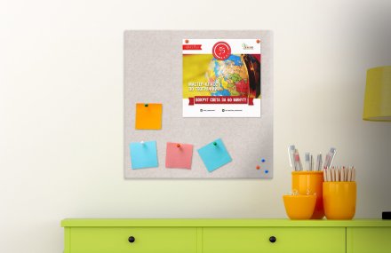 Стенд из эко-войлока 60х60 см. Лен