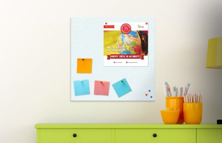 Стенд из эко-войлока 60х60 см. Белый