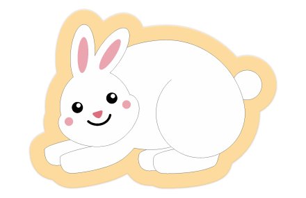  Декорация "Зайчик" 46х33 см