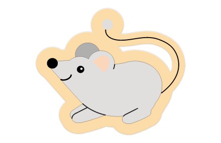 Декорация "Мышка-норушка" 38х32 см