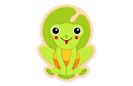 Декорация из пластика "Лягушка прыгун" 43х58 см