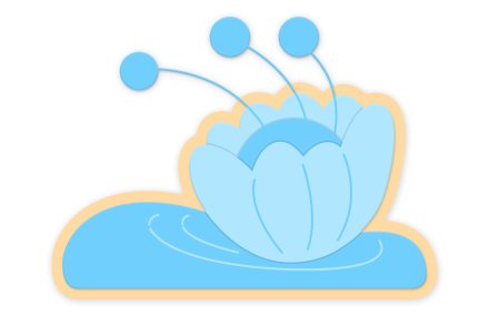 Декорация из пластика "Лилия" 65х36 см