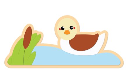 Декорация из пластика "Утка" 86х38 см