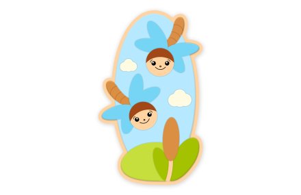 Декорация из пластика "Стрекозы" 53х88 см