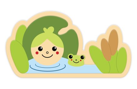 Декорация из пластика "Водяной" 72х38 см