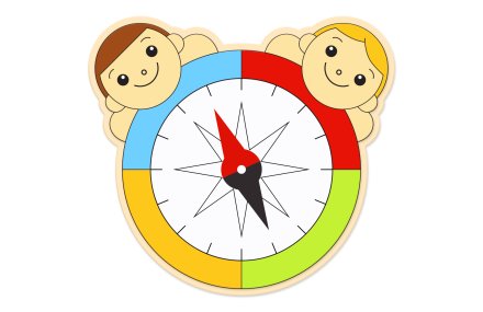 Декорация из пластика "Компас" 92х84 см