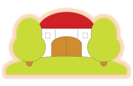 Декорация из пластика "На ферме" 68х37 см