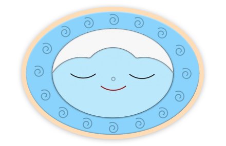 Декорация из пластика "Облачко" 53х38 см