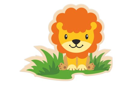 Декорация из пластика "Лев" 75х62 см