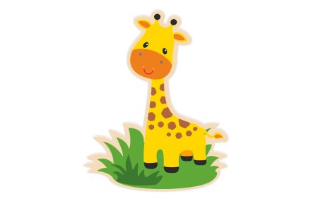 Декорация из пластика "Жираф" 50х77 см