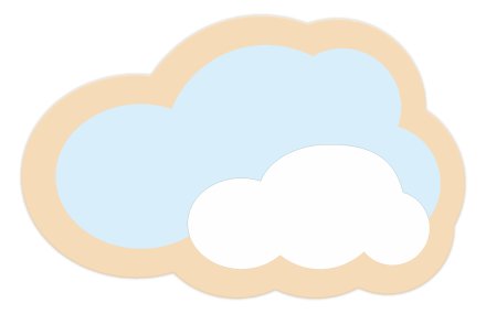 Декорация из пластика "Тучка" 58х37 см