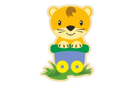 Декорация из пластика "Львенок" 56х72 см