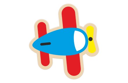 Декорация из пластика "Самолетик" 36х34 см