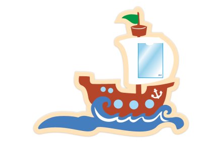 Декорация из пластика "Кораблик" 95х113 см с карманом