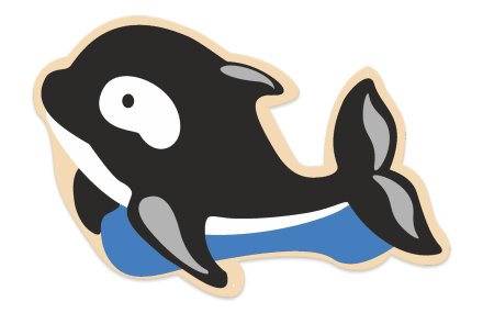 Декорация из пластика "Касатка" 75х50 см