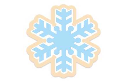 Декорация из пластика "Снежинка" 21х21 см