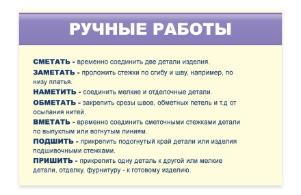 Стенд "Ручные работы"