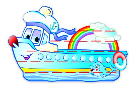 Стенд-подставка для лепки Кораблик (30 полок)