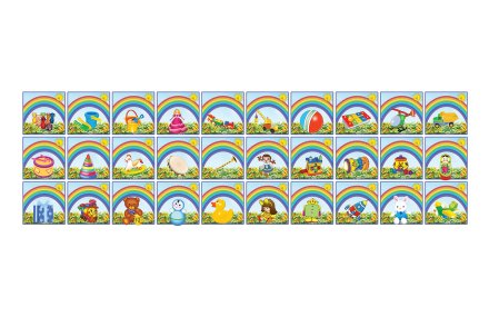 Комплект наклеек Радуга (30 шт)