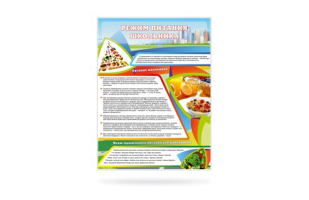 Стенд "Режим питания школьника"