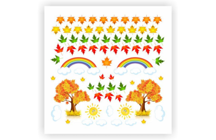 Комплект наклеек "Осенний листопад"