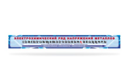 Стенд "Электрохимический ряд напряжений металлов"